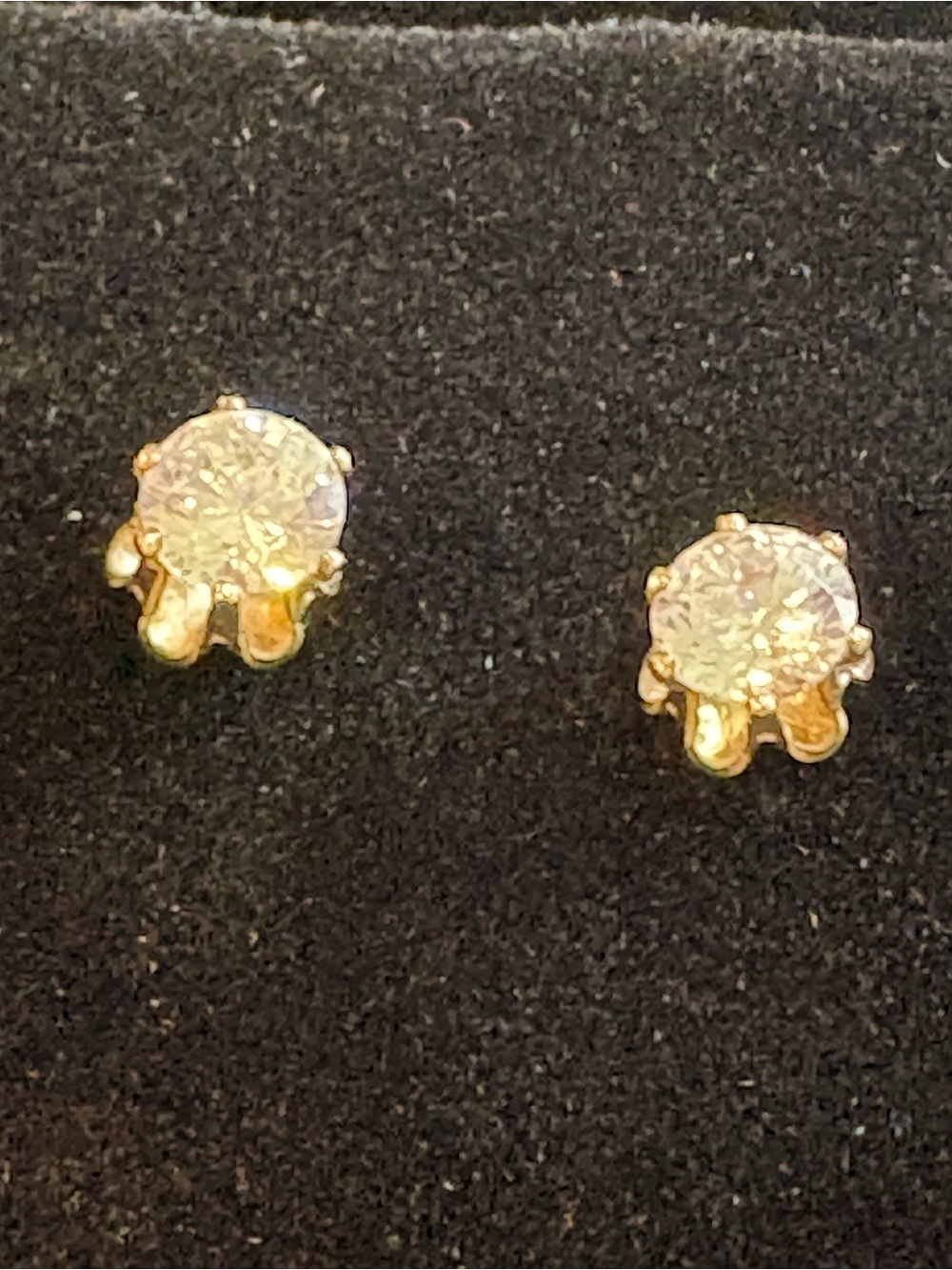 Gold Crystal Stud Earrings - Elegant Women’s Jewelry